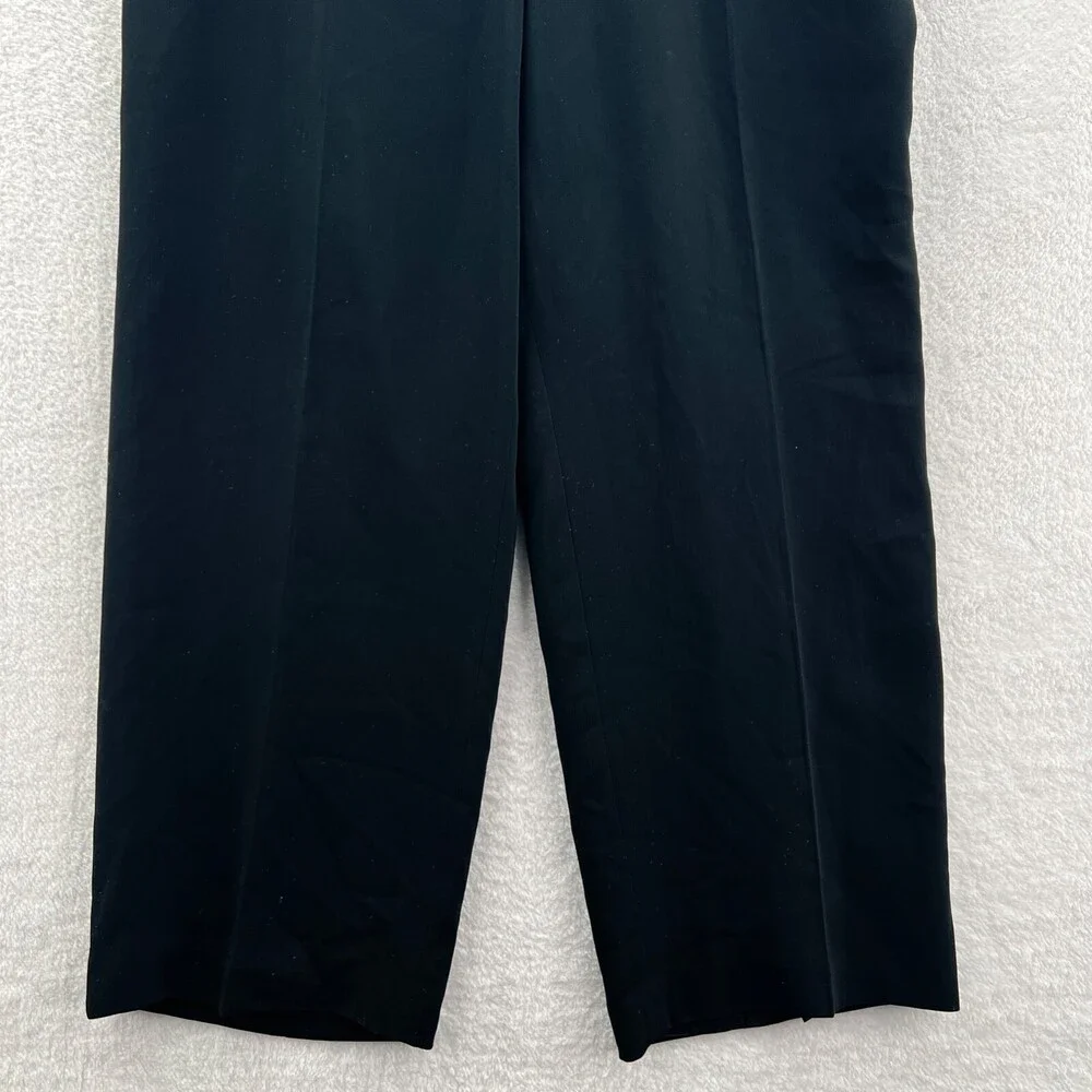 August Max Dress Pants Womens 4 Black‎ 36x27 Pleated Professional Work Suit Pant